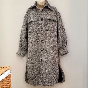 H&M Long Oversized Shacket Coat